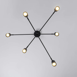 Lampa wisząca 6 czarna 6xGU10 LP-731/6P BK