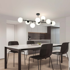Lampa wisząca czarna 8xE14 LP-002/8P BK