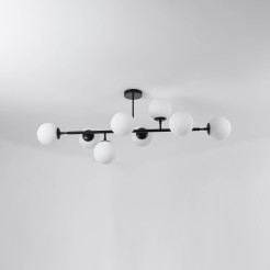 Lampa wisząca czarna 8xE14 LP-002/8P BK