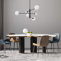 Lampa wisząca czarna 6xG9 LP-002/6P BK