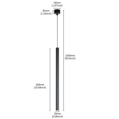 Lampa wisząca 1 czarna 1xG9 LP-894/1P BK