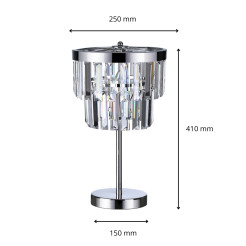 Lampa stołowa srebrna 1xE14 LP-2910/1T