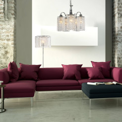 Lampa wisząca srebrna 5xE27 LP-812/5P