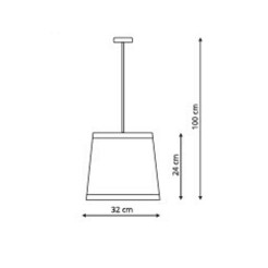Lampa wisząca wielokolorowa 1xE27 LP-PD024 RÓŻ.