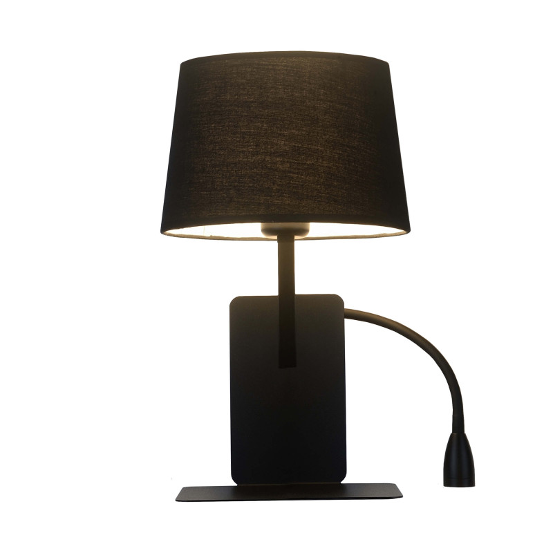 Kinkiet z półką prawy czarny 1xE27 LP-2121/1W R BK