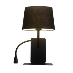 Kinkiet z półką lewy czarny 1xE27 LP-2121/1W L BK