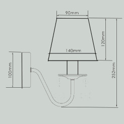 Kinkiet czarny 1xE14 LP-5005/1W czarny