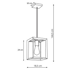 Lampa wisząca czarna 1xE27 LP-4146/1P-BL