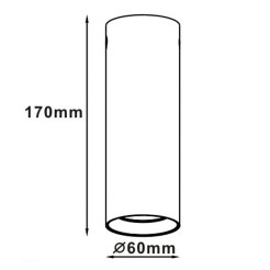 Tuba natynkowa 17 cm biała 1xGU10 LP-232/1D - 170