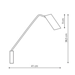 Kinkiet z wysięgnikiem biały 1xGU10 LP-17001/1WL WH