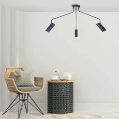 Lampa wisząca czarna 3xGU10 LP-17001/3C BK