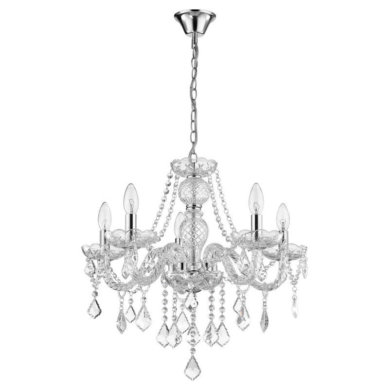 Lampa wisząca srebrna 5xE14 LP-2940/5P