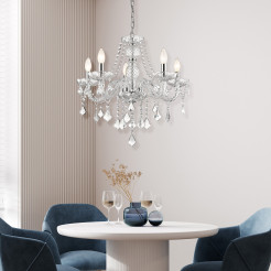 Lampa wisząca srebrna 5xE14 LP-2940/5P