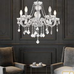 Lampa wisząca srebrna 5xE14 LP-2940/5P
