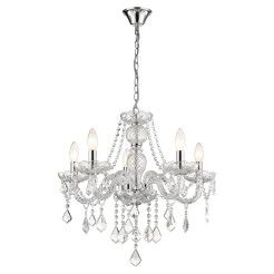 Lampa wisząca srebrna 5xE14 LP-2940/5P