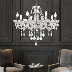 Lampa wisząca srebrna 8xE14 LP-2940/8P