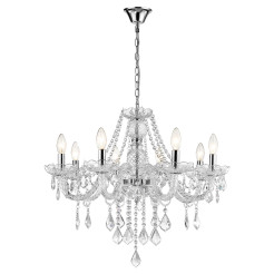 Lampa wisząca srebrna 8xE14 LP-2940/8P