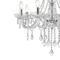 Lampa wisząca srebrna 8xE14 LP-2940/8P