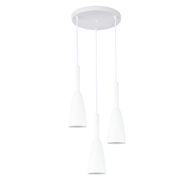 Lampa wisząca 3 biała 3xE27 LP-181/3P WH