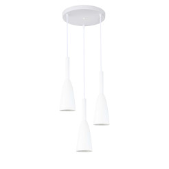 Lampa wisząca 3 biała 3xE27 LP-181/3P WH