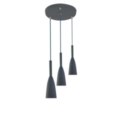 Lampa wisząca 3 szara 3xE27 LP-181/3P GR