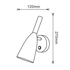 Kinkiet czarny 1xE14 LP-181/1W BK