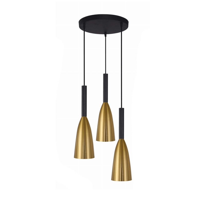 Lampa wisząca 3 złota 3xE27 LP-181/3P GD