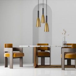 Lampa wisząca 3 złota 3xE27 LP-181/3P GD
