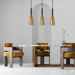Lampa wisząca 3 złota 3xE27 LP-181/3L GD