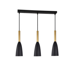 Lampa wisząca 3 czarno-złota 3xE27 LP-181/3L BK/GD