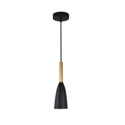 Lampa wisząca 1 czarno-złota 1xE27 LP-181/1P BK/GD