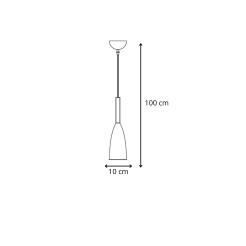 Lampa wisząca 1 szara 1xE27 LP-181/1P GR