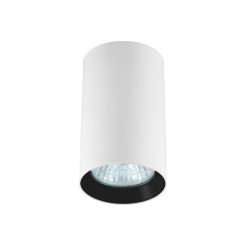 Tuba natynkowa 9 cm biało - czarna 1xGU10 LP-232/1D - 90 WH/BK