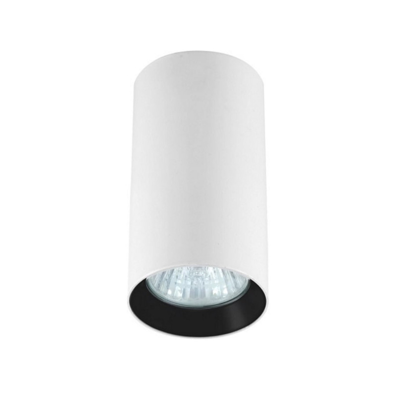 Tuba natynkowa 13 cm biało - czarna 1xGU10 LP-2323/1D - 130 WH/BK