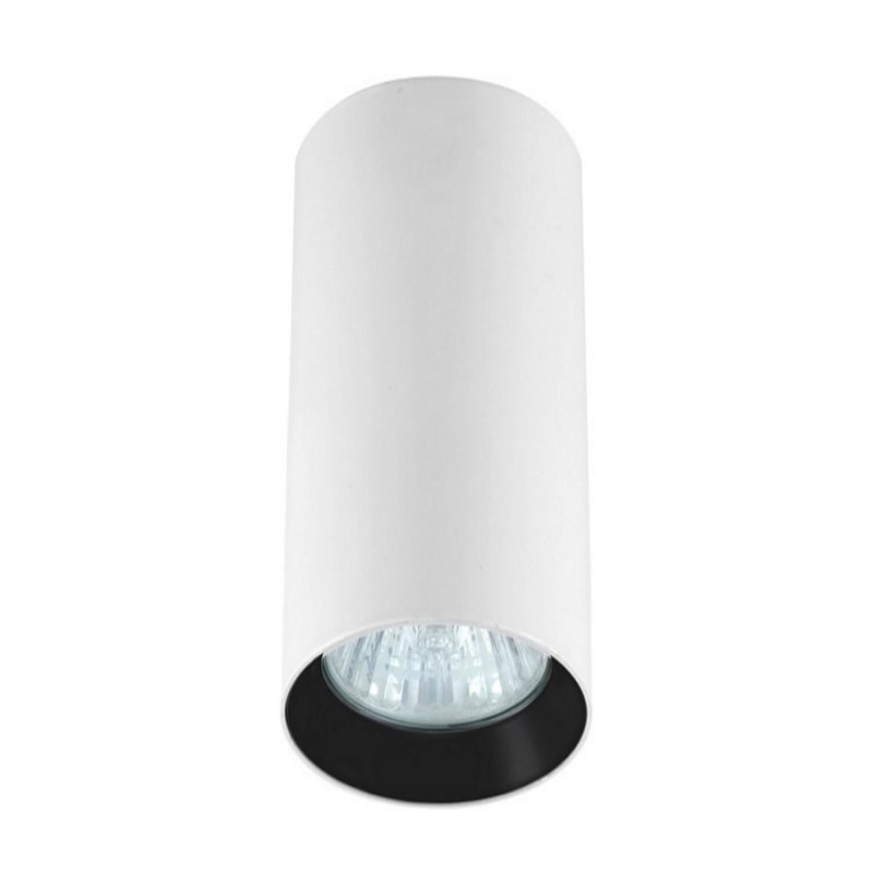 Tuba natynkowa 17 cm biało - czarne 1xGU10 LP-232/1D - 170 WH/BK