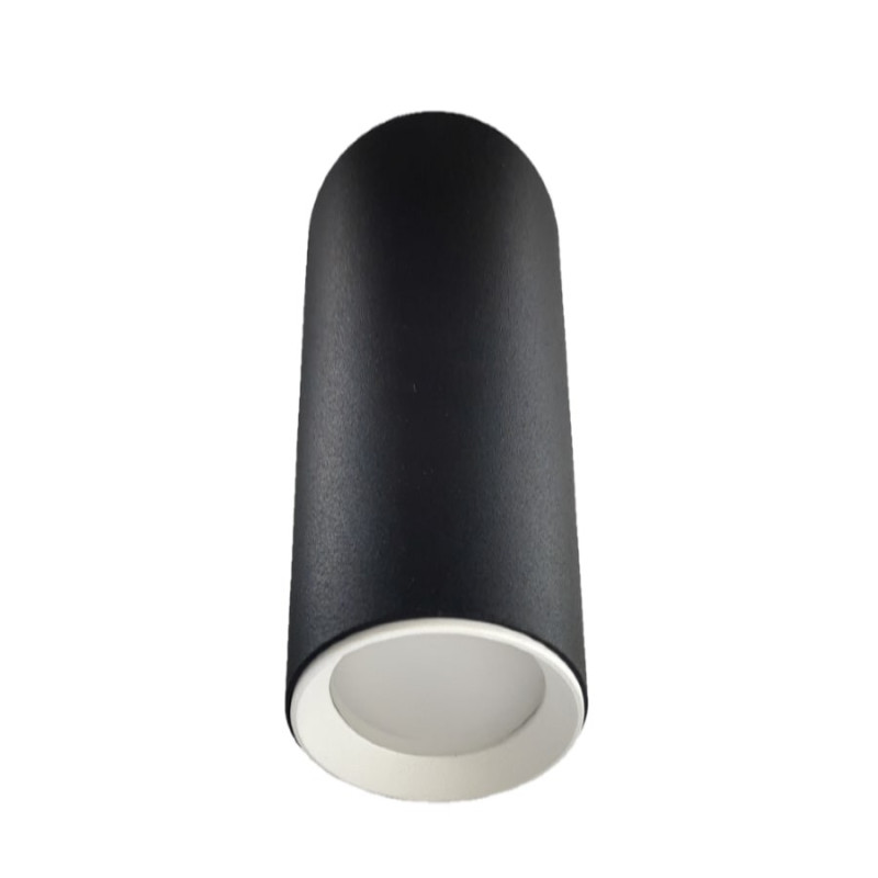 Tuba natynkowa 17 cm czarno - białe 1xGU10 LP-232/1D - 170 BK/WH