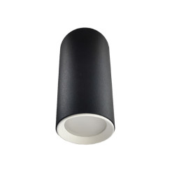 Tuba natynkowa 13 cm czarno - biała 1xGU10 LP-232/1D - 130 BK/WH