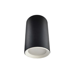 Tuba natynkowa 9 cm czarno - białe 1xGU10 LP-232/1D - 90 BK/WH