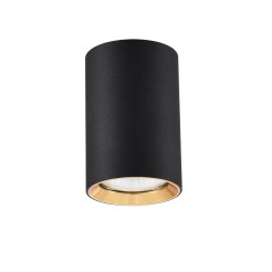 Tuba natynkowa 9 cm czarno - złota 1xGU10 LP-232/1D - 90 BK/GD