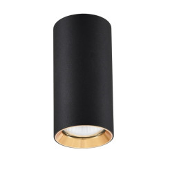Tuba natynkowa 17 cm czarno - złote 1xGU10 LP-232/1D - 170 BK/GD