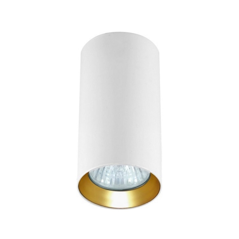 Tuba natynkowa 13 cm oczko biało - złote 1xGU10 LP-232/1D - 130 WH/GD