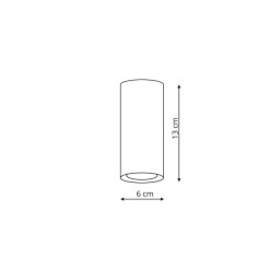 Tuba natynkowa 13 cm oczko biało - złote 1xGU10 LP-232/1D - 130 WH/GD