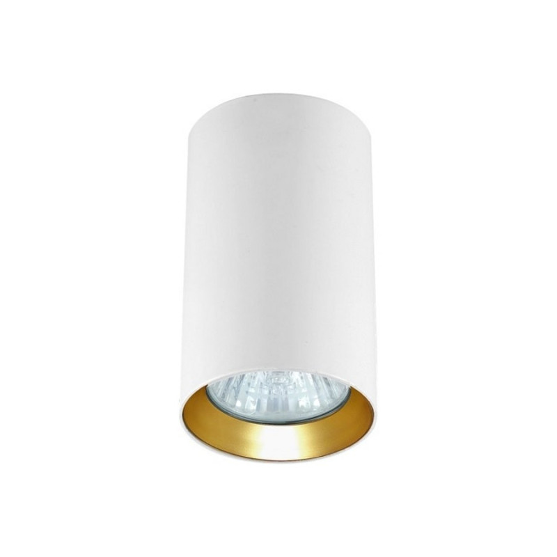 Tuba natynkowa 9 cm biało - złote 1xGU10 LP-232/1D - 90 WH/GD