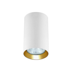 Tuba natynkowa 9 cm biało - złote 1xGU10 LP-232/1D - 90 WH/GD