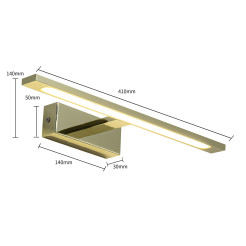 kinkiet złoty średni z IP44 3000K GS-LWB-12W/3 GOLD