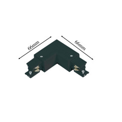 Łącznik L 3F lewy czarny LP-552/3F L BK