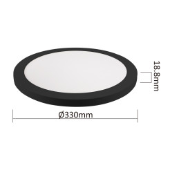 Plafon czarny 2w1 LED 4000K LP-330/1C 4BK