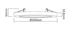 Plafon czarny 2w1 LED 4000K LP-330/1C 4BK
