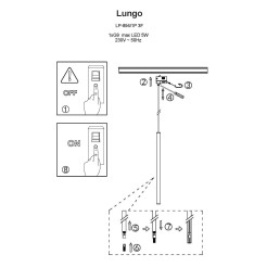 Lampa wisząca do szynoprzewodu 1 złota 3F 1xG9 LP-894/1P GD 3F