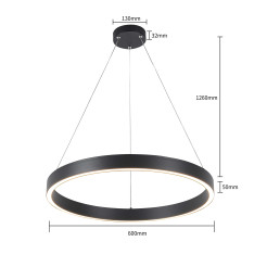Lampa wisząca Triangle czarna LED 3000K LP-033/1P S BK Triangle